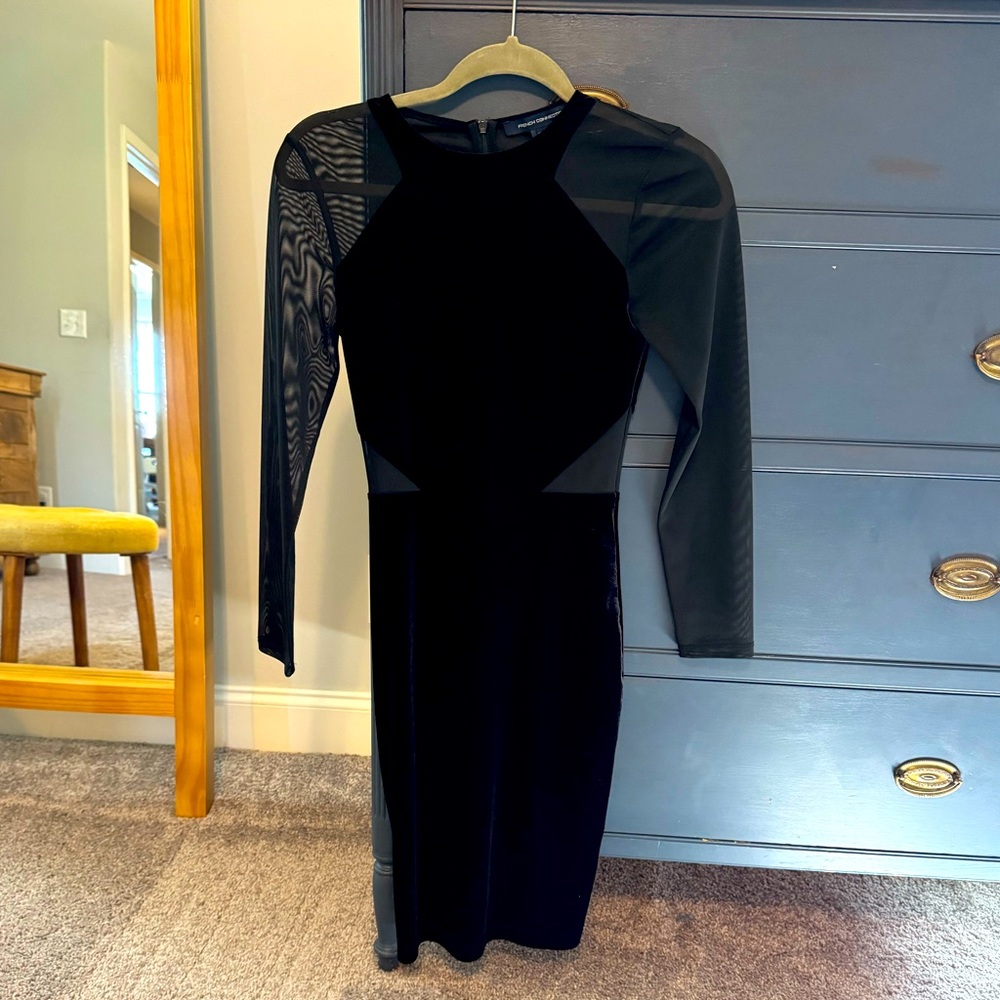 French Connection dress with mesh cutout detail